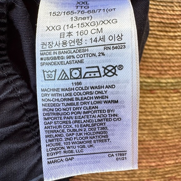 Joggers GAP Size big boy XXL blue, drawstring elastic waist joggers pants - Picture 5 of 7